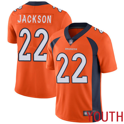 Youth Denver Broncos #22 Kareem Jackson Orange Team Color Vapor Untouchable Limited Player Football NFL Jersey->youth nfl jersey->Youth Jersey